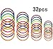 HRLORKC Plastic Ring Toss Game Set Rings for Ring Toss for Kids Outdoor Games Plastic Carnival Rings Carnival Games for Carnival Party and Parent-Child Games (32 pcs)