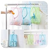 EQLEF® ハンガー付き3つの多目的Clothespinバッグ、家の戸を吊るす収納メッシュバッグ