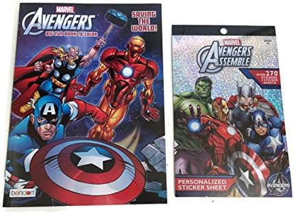 Boys Marvel Superhero Themed DIY Easter Basket Bundle: 11 Items: Coloring Book, Puzzle, Stationary Set, Stickers, Crayons, Notepads And More