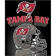 Tampa Bay Buccaneers Light Weight Fleece NFL Blanket (Grid Iron) (50"x60")