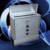 from ccventure LETTER BOX POST BOX MAIL BOX WITH NEWSPAPER COMPARTMENT STAINLESS STEEL