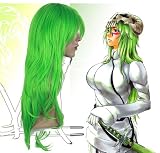 Cosplayland - Bleach Nel green layered curly Cosplay Party heat-resistant Wig