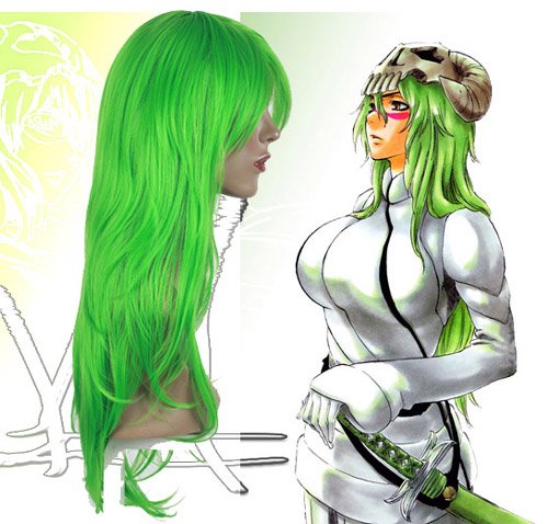 Cosplayland C270 - Bleach Nel green layered curly Cosplay Party heat-resistant Wig