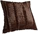 Brentwood Cut Fur Pillow Decorative Pillow, 18x18, Chocolate
