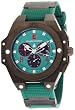 Chase-Durer Men's 779.4BEB Conquest Sport Chronograph Stainless Steel and Green Rubber Watch