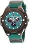 Chase-Durer Men's 779.4BEB Conquest Sport Chronograph Stainless Steel and Green Rubber Watch