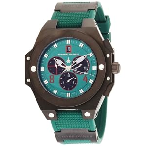 Buy Chase-Durer Mens 779.4BEB Conquest Sport Chronograph Stainless Steel and Green Rubber Watch by  