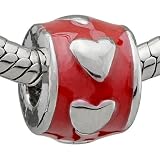 Valentines Day Gifts Red Heart European Beads Love - Pandora Beads Charm & Bracelet Compatible