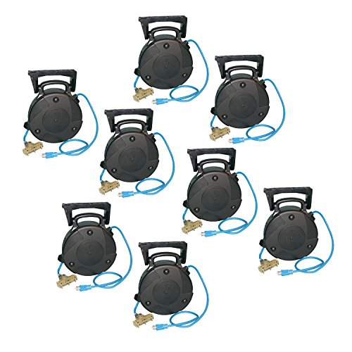 Alert Pro 8040T-PS 12/3 Retractable 40FT Extension Cord Reel w/ Breaker 8-Pack