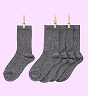 5 Cotton Rich Plain School Socks
