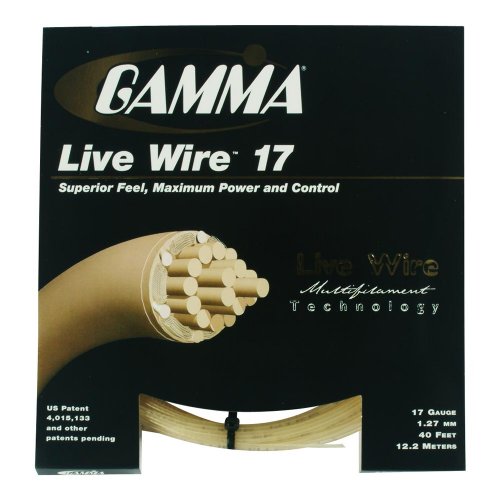 Gamma Live Wire 17G Tennis String, Natural