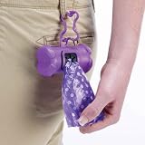 Dog Walking Purple Clean Go Pet Waste Bag Holder & Replacement Bags