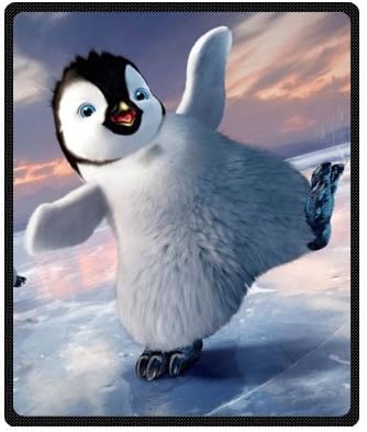 Nice Penguin Fleece Throw Blanket - Blanket 50" x 60" (Medium)