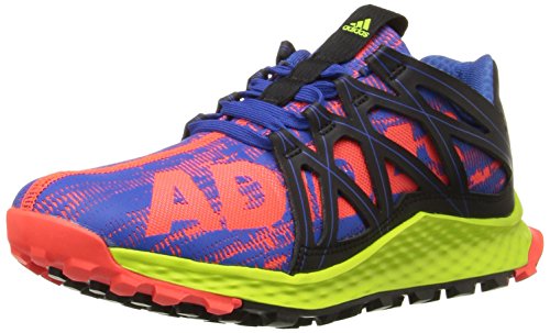 adidas Performance Boys' Vigor Bounce J Trail Runner, Blue/Black/Electricity, 5 M US Big Kid