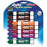 Dry-erase Markers,Low-Odor,Chisel Point,12/ST,Assorted