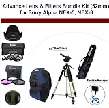 Advance Lens & Filters Bundle Kit (52mm) for Sony Alpha NEX-5, Sony Alpha NEX-3 Cameras