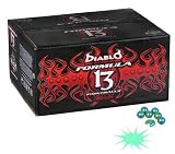 Diablo Formula 13 Paintballs - 2000 Rounds - Blue / Green Shell - Green Fill
