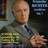 Sviatoslav Richter Archives, Vol. 7 - R. Schumann: Piano Quintet; Fantasie in C; Novelettes; Song, Opp. 17;21:1,2;24:9;44 / C. Schumann: Song, Op. 12:2