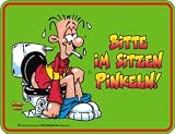 Blechschild - Pinkeln 4 (17x22cm)