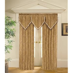 Roxanne Curtain Set w  Valance Sheer Tassels by KingLinen