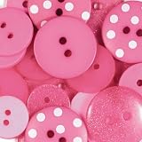 Monochromatic Button Assortment - 24PK/Bubblegum
