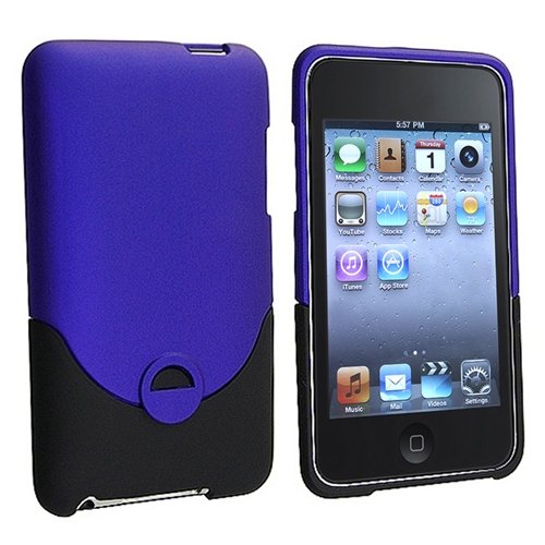 2Tone Rubberized HARD CASE Compatible With Apple® iPod touch® ITOUCH 2nd 3rd GEN 2G/3G 8GB, 16GB, 32GB, 64GB (Blue + Black)
