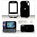 PCMICROSTORE Brand HTC Wing Herald P4350 PDA Smartphone Premium Solid Black Snap-On Crystal Case Cover with Removable Belt Clip