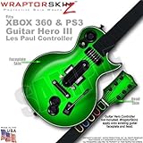 Colorburst Green WraptorSkinz Skin fits XBOX 360 & PS3 Guitar Hero III Les Paul Controller (GUITAR N