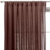 Review Shanghai Kaige  / Casual Home Linen Window Panel - Brown Derby (54x84