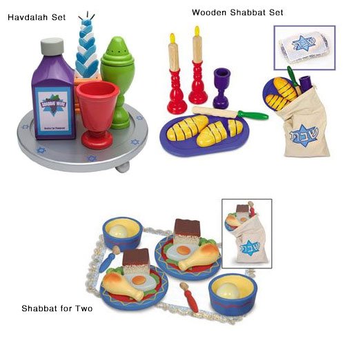 Wooden Shabbat Play Food Set