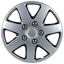 Unitec 75187 Premium- Radzierblenden 4er- Satz Melbourne, schwarz + silber 38,1 cm (15 Zoll)