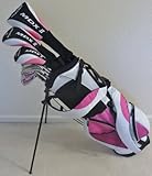 New Ladies Complete Golf Club Set for Petite Women 5'0"-5'5" Tall Driver, Fairway, Wood Hrbrids, Irons, Putter, Stand Bag Premium Model