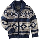 オシュコシュ OSHKOSH/ ショール カラー ジップフロント セーター ネイビー トップスカーディガン 6歳【並行輸入】