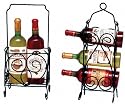 Set of 2 Vintage Tuscan Wine Rack & Bottles Christmas Ornaments