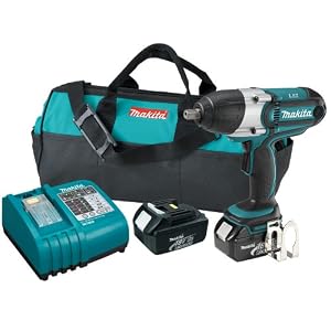 Makita BTW450 18-Volt LXT Lithium-Ion Cordless 1 2-Inch High Torque Impact Wrench Kit by 