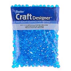 Faceted Beads, 8mm, Turquoise, 480pc Pkg