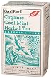 Good Earth Organic Cool Mint Herbal Tea, Caffeine Free, 18 Count Tea Bags, .95-Ounce Boxes (Pack of 6)