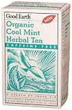 Good Earth Organic Cool Mint Herbal Tea, Caffeine Free, 18 Count Tea Bags, .95-Ounce Boxes (Pack of 6)