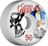 Bones Jimmy The Greek Captian Skateboard Wheels (White)