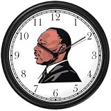 Martin Luther King Jr. Americana Wall Clock by WatchBuddy Timepieces (Black Frame)