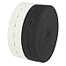 COTOWIN 1-Inch Buttonhole Elastic 10 Yards (5 Yards White,5 Yards Black)