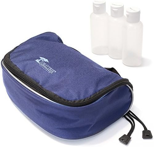 Toiletry Bag with hanging hook. Includes 3 TSA bottles. by ToiletTree