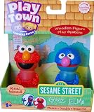 Sesame Street Play Town Learning Curve Real Wood 2pk Grover & Elmo Case Of 6