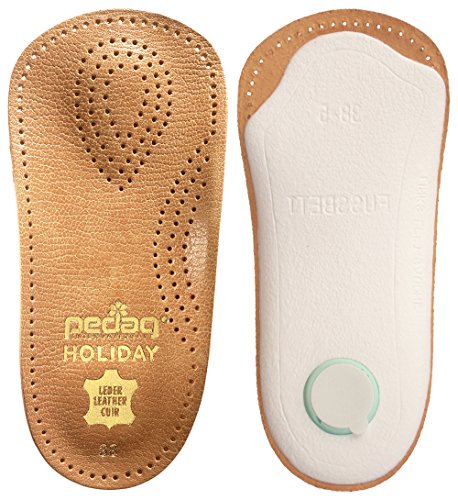 Pedag Holiday 3/4 Length Sheepskin Orthotic Inserts Handmade in Germany  Arch Support Metatarsal Pad Heel Cushion Fits Low Profile Tight