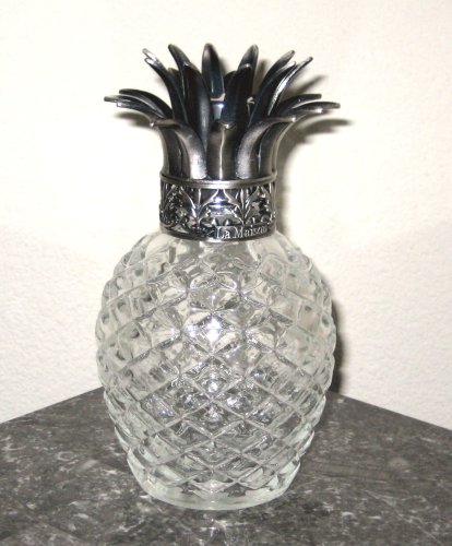 Clear Glass Pineapple Pewter Top Fragrance Lampe by La Maison