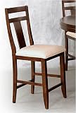 Lifestyle California 23-843RTA Crestline Counter Height Fiddle Back Side Chair with Upholstered Seat