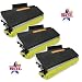 (3 Pcs) Compatible Brother Tn650 (Tn620) High Yield Toner Cartridge for Brother Hl-5340d, Hl-5370dw Series Mfc-8480dn, Mfc-8890dw Dcp-8080dn, Dcp-8085dn Printers