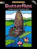 Butterflies Stained Glass Coloring Book: Deluxe Edition with 48 Stained Glass Sheets (Dover Nature Stained Glass Coloring Book)