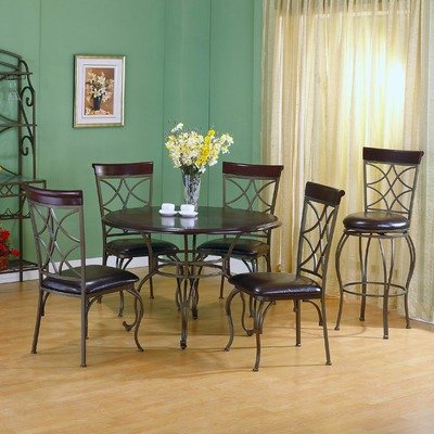 5 Piece Dining Table in Bronze