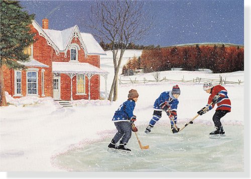 After School Hockey Large Boxed Holiday Cards (Christmas Cards, Holiday Cards, Greeting Cards)